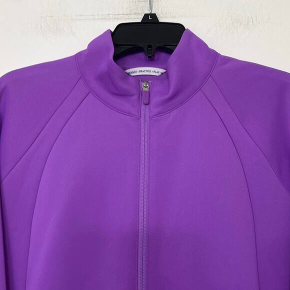 ANNIKA Cutter & Buck Purple CB DryTec UPF50+ Full Zip Jacket L Golf Performance - Picture 5 of 12